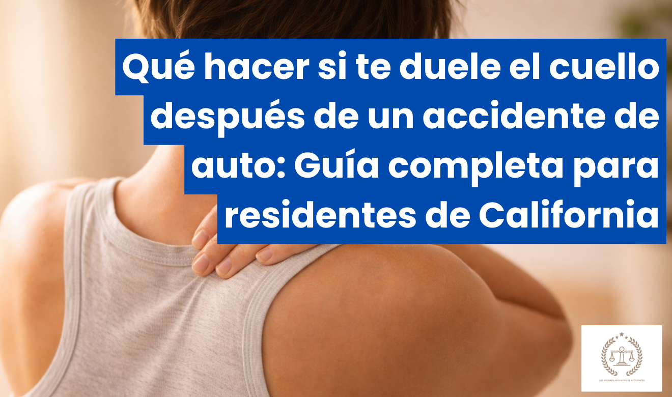 me duele el cuello después de un accidente de auto