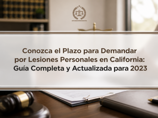 Conozca el Plazo para Demandar por Lesiones Personales en California: Guía Completa y Actualizada para 2023