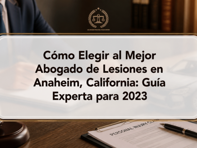 Cómo Elegir al Mejor Abogado de Lesiones en Anaheim, California: Guía Experta para 2023